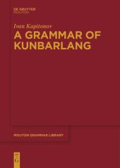 book A Grammar of Kunbarlang