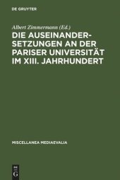 book Die Auseinandersetzungen an der Pariser Universität im XIII. Jahrhundert