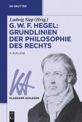 book G. W. F. Hegel: Grundlinien der Philosophie des Rechts