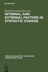 book Internal and External Factors in Syntactic Change