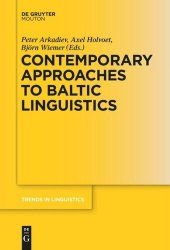 book Contemporary Approaches to Baltic Linguistics