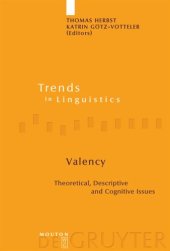 book Valency: Theoretical, Descriptive and Cognitive Issues