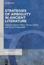 book Strategies of Ambiguity in Ancient Literature