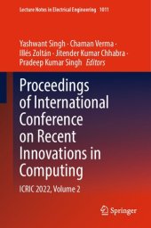 book Proceedings of International Conference on Recent Innovations in Computing: ICRIC 2022, Volume 2