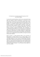 book A Commentary on the International Covenant on Civil and Political Rights