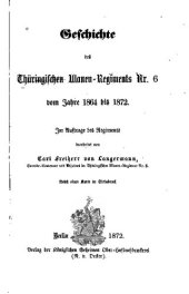 book Geschichte des Thüringischen Ulanen-Regiments Nr. 6 vom Jahre 1864 bis 1872