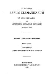 book Heinrichs Livländischer Chronik / Henrici Chronicon Livoniae