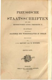 book Preußische Staatsschriften aus der Zeit König Friedrichs II. (1740-1745)