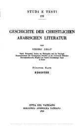 book Geschichte der christlichen arabischen Literatur. Register