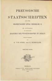 book Preußische Staatsschriften aus der Regierungszeit König Friedrichs II. (Beginn des Siebenjährigen Krieges)