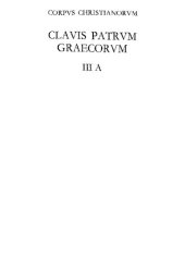 book Clavis Patrum Graecorum Volumen III. Addenda.