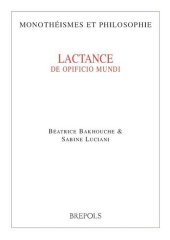 book Lactance De opificio Dei