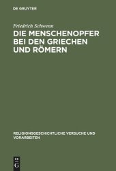 book Die Menschenopfer bei den Griechen und Römern