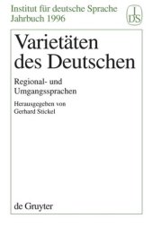 book Varietäten des Deutschen: Regional- und Umgangssprachen