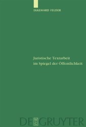 book Juristische Textarbeit im Spiegel der Öffentlichkeit