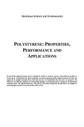 book Polystyrene: Properties, Performance, and Applications