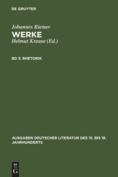 book Werke: Band 3 Rhetorik