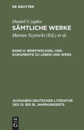 book Sämtliche Werke: Band 6 Briefwechsel und Dokumente zu Leben und Werk