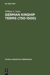 book German Kinship Terms (750-1500): Documentation and Analysis