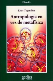 book Antropología en vez de metafísica