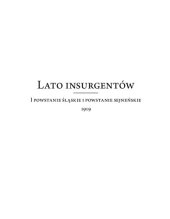 book Lato insurgentów. I powstanie śląskie i powstanie sejneńskie 1919