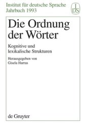 book Die Ordnung der Wörter: Kognitive und lexikalische Strukturen