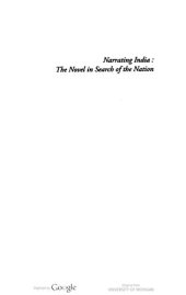 book Narrating India: The Novel In Search Of The Nation