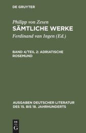 book Sämtliche Werke: Band 4/2 Adriatische Rosemund