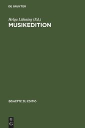 book Musikedition: Mittler zwischen Wissenschaft und musikalischer Praxis