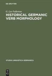 book Historical Germanic Verb Morphology