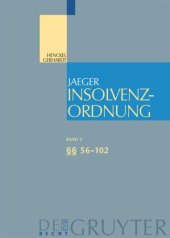 book Insolvenzordnung: Band 2 §§ 56-102