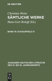 book Sämtliche Werke: Band 16 Schauspiele III