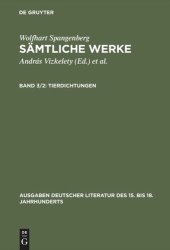 book Sämtliche Werke: Band 3/2 Tierdichtungen