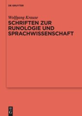 book Schriften zur Runologie und Sprachwissenschaft