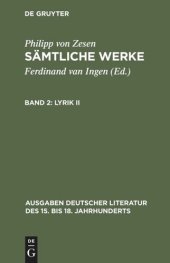 book Sämtliche Werke: Band 2 Lyrik II