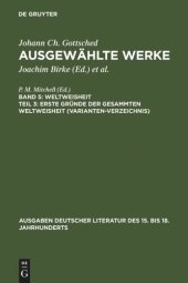 book Ausgewählte Werke: Teil 3 Erste Gründe der gesammten Weltweisheit (Variantenverzeichnis)