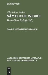 book Sämtliche Werke: Band 1 Historische Dramen I