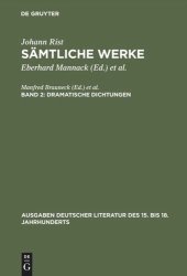 book Sämtliche Werke. Band 2 Dramatische Dichtungen: (Das Friedewünschende Teutschland. Das Friedejauchtzende Teutschland)