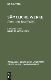 book Sämtliche Werke: Band 21 Gedichte II