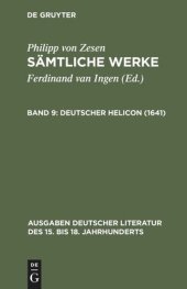 book Sämtliche Werke: Band 9 Deutscher Helicon (1641)