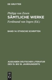 book Sämtliche Werke: Band 14 Ethische Schriften