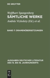 book Sämtliche Werke: Band 7 Dramenübersetzungen