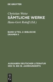 book Sämtliche Werke: Band 5/Teil 2 Biblische Dramen II