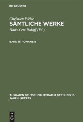 book Sämtliche Werke. Band 18 Romane II: [Die Drey Kluegsten Leute]