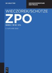 book Zivilprozessordnung und Nebengesetze: Band 2 §§ 50-127a