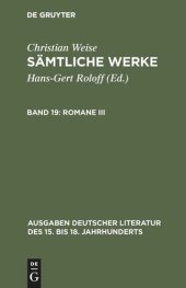 book Sämtliche Werke. Band 19 Romane III: [Der politische Näscher]