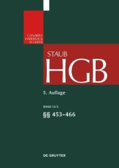 book Handelsgesetzbuch: Band 13/2 §§ 453-466