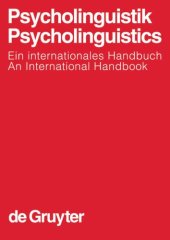 book Psycholinguistik. Psycholinguistics: Ein internationales Handbuch. An International Handbook