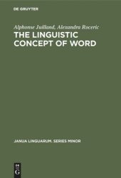 book The Linguistic Concept of Word: Analytic Bibliography