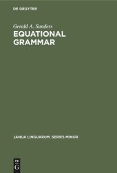 book Equational grammar